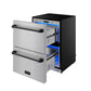 Thor Kitchen RF24UBLK 24 Inch Undercounter Built-In Or Freestanding Drawer Refrigerator - Stainless Steel/Black Gordon Ramsay Series