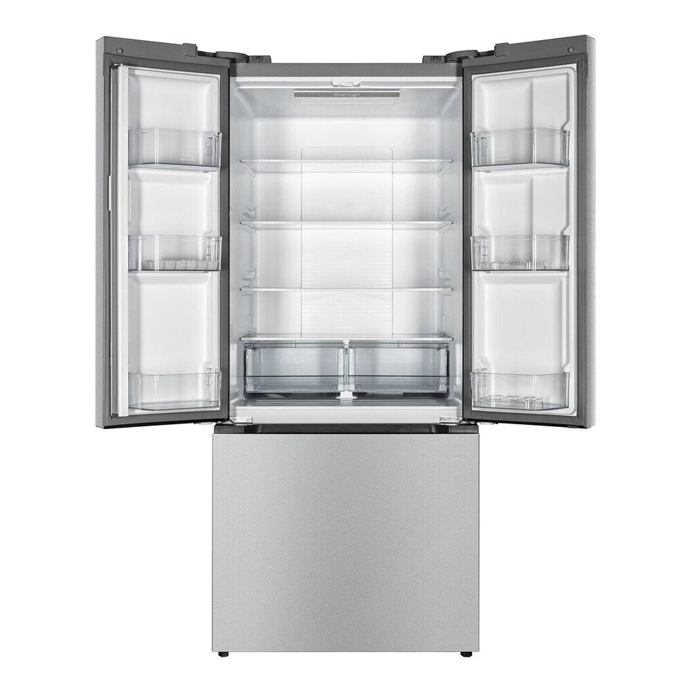 Verona VEFFD3018RISL Verona Veffd3018Risl 30 Inch Freestanding French Door Refrigerator With 18.2 Cu. Ft. Capacity, Automatic Ice Maker, Recessed Handle