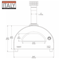 Xo Appliance XOPIZZA1WRO Countertop Wood-Fired Oven In Red