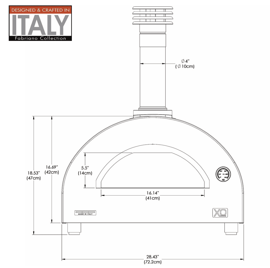 Xo Appliance XOPIZZA1WRO Countertop Wood-Fired Oven In Red