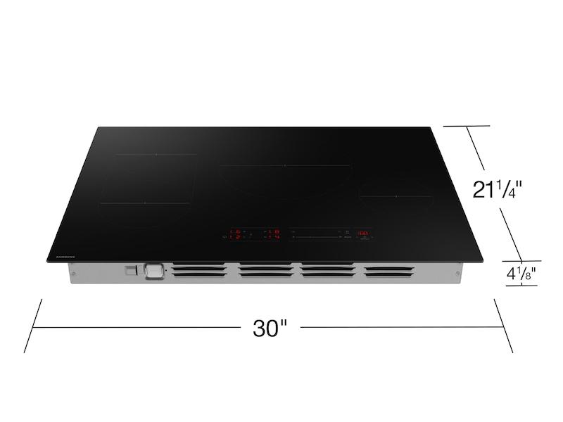 Samsung CC70F30S2D 30" Induction Cooktop With Anti-Scratch Matte Glass And Sync Burners In Black