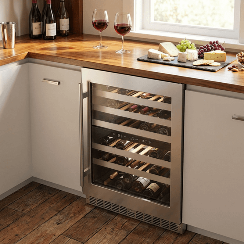 Element Appliance EWD24BES Cellara By Element 24 In., 46 Bottle Dual-Zone Wine Cooler - Stainless Steel