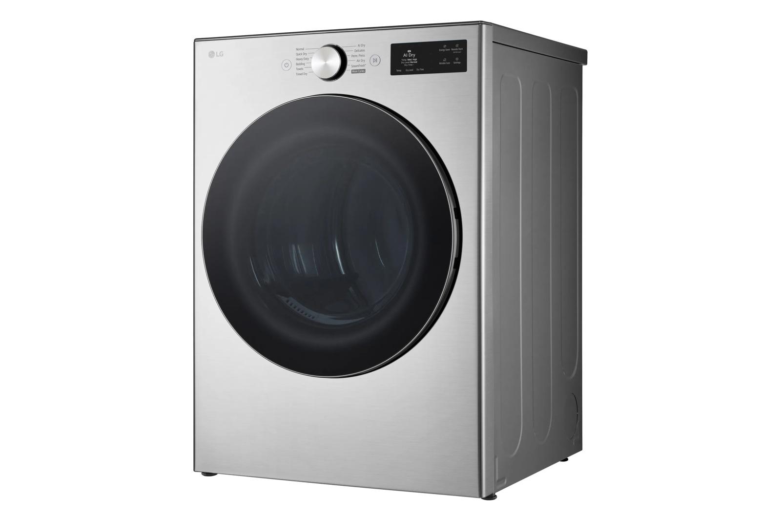 Lg DLGX5801V 7.4 Cu. Ft. Ultra Large Capacity Smart Front Load Dryer With Turbosteam®, Built-In Intelligence And Hybrid Electronic Controls With Lcd Display