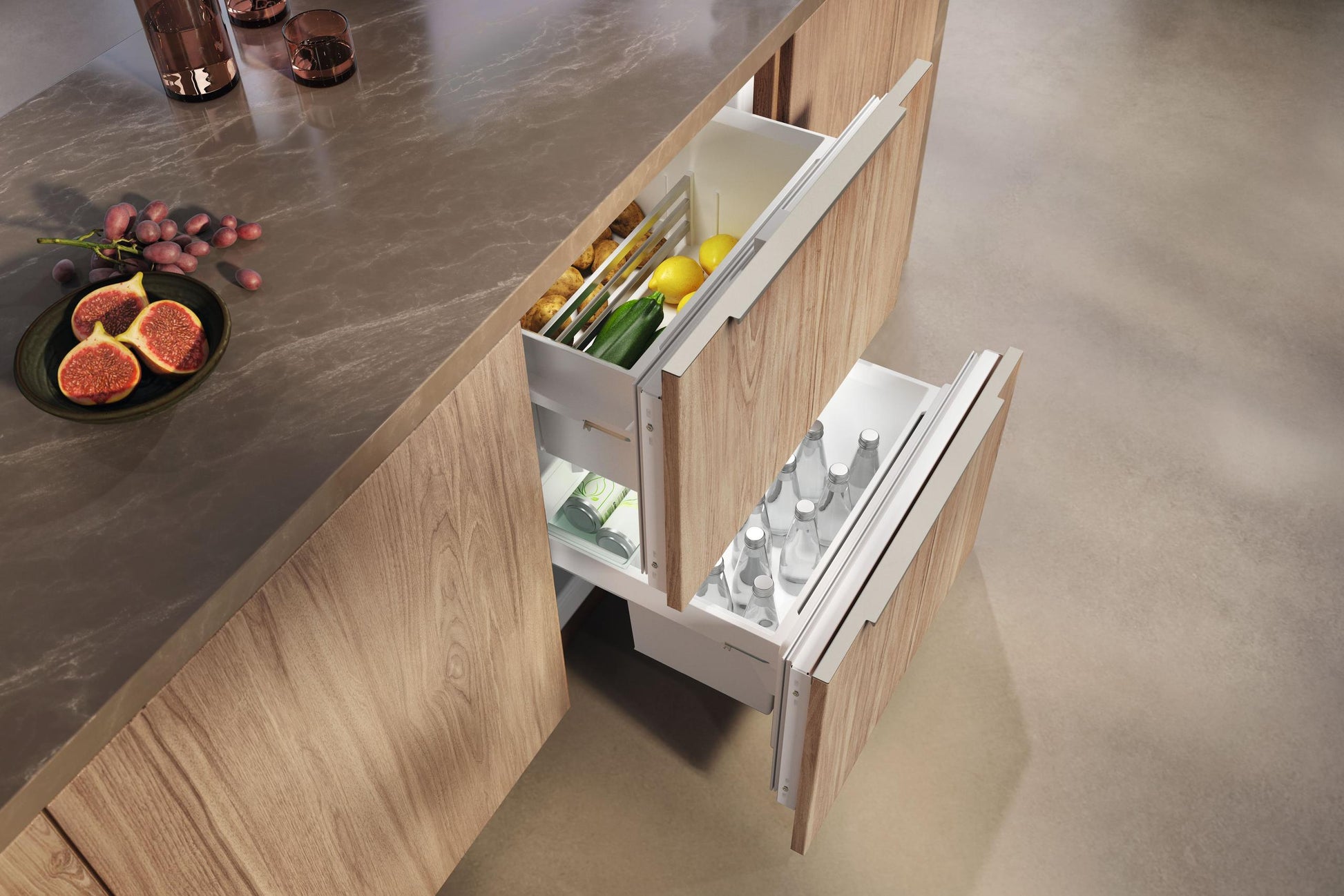 Miele KU7175D Ku 7175 D - 24" Built-Under Refrigerator With Two Individually Adjustable Temperature Zones For More Flexibility.