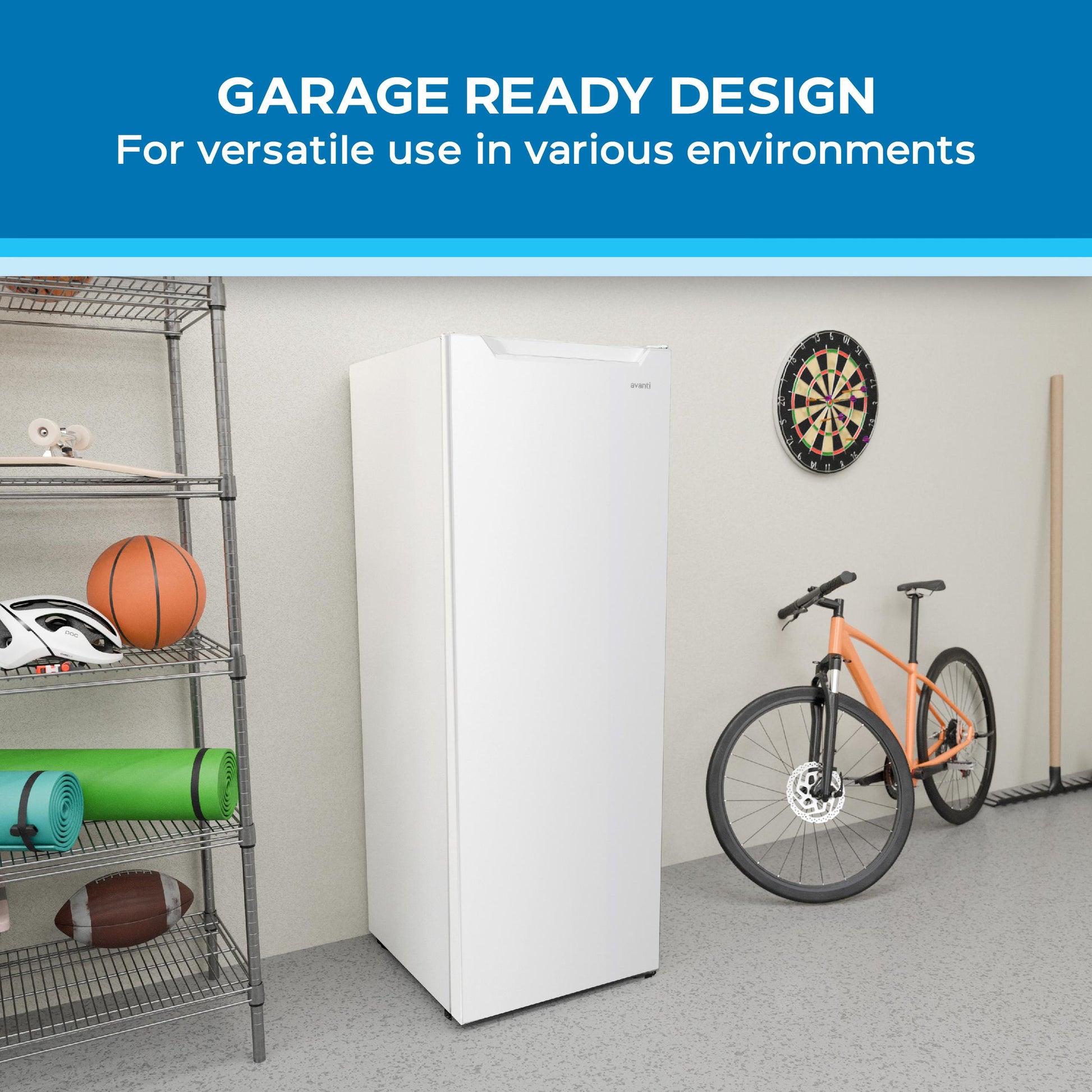 Avanti AV701VFB0W Avanti Garage Ready Vertical Freezer, 7 Cu. Ft, In White (Av701Vfb0W)