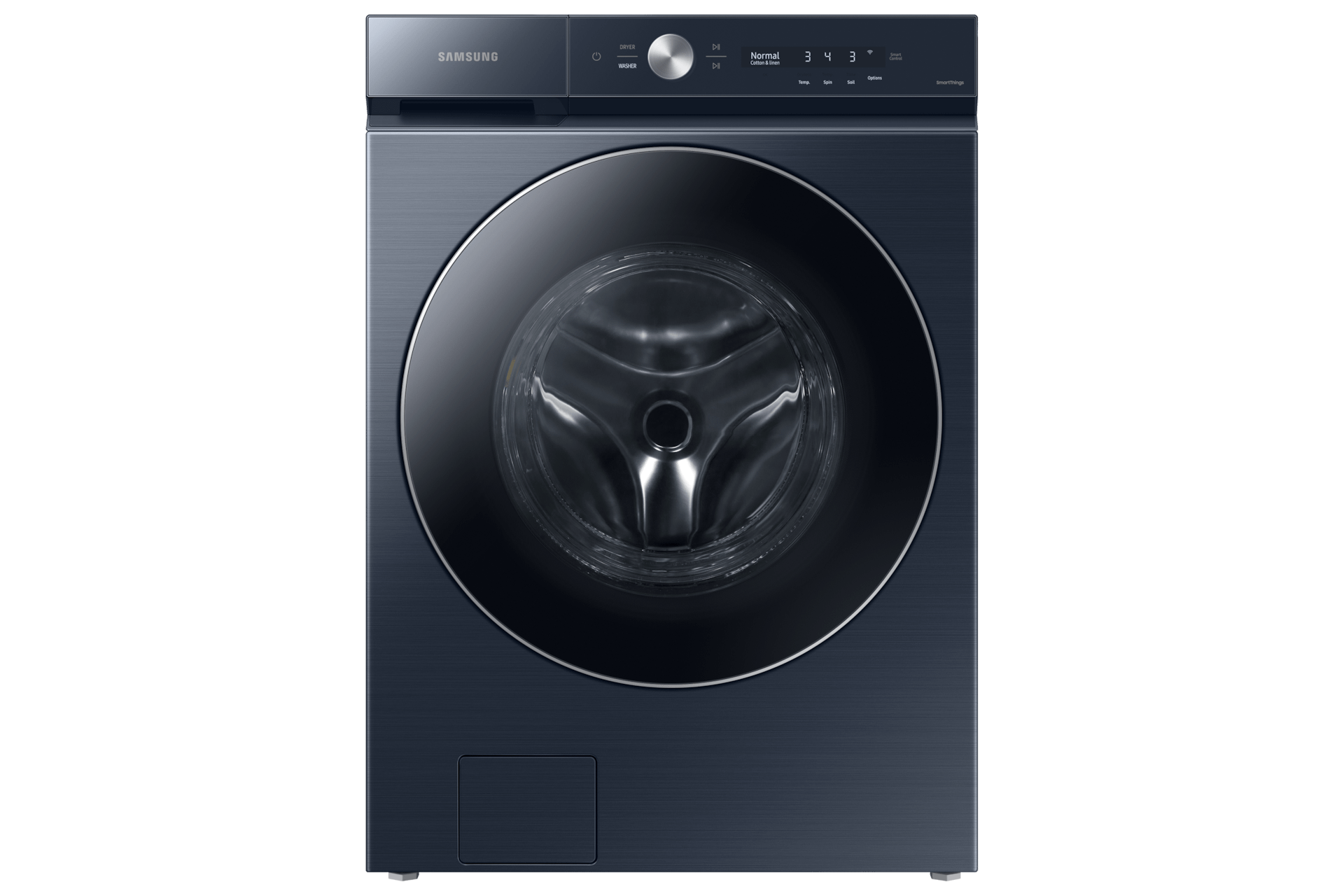 Samsung F1657832568289 Bespoke Ultra Capacity Ai Front Load Washer And Gas Dryer In Brushed Navy