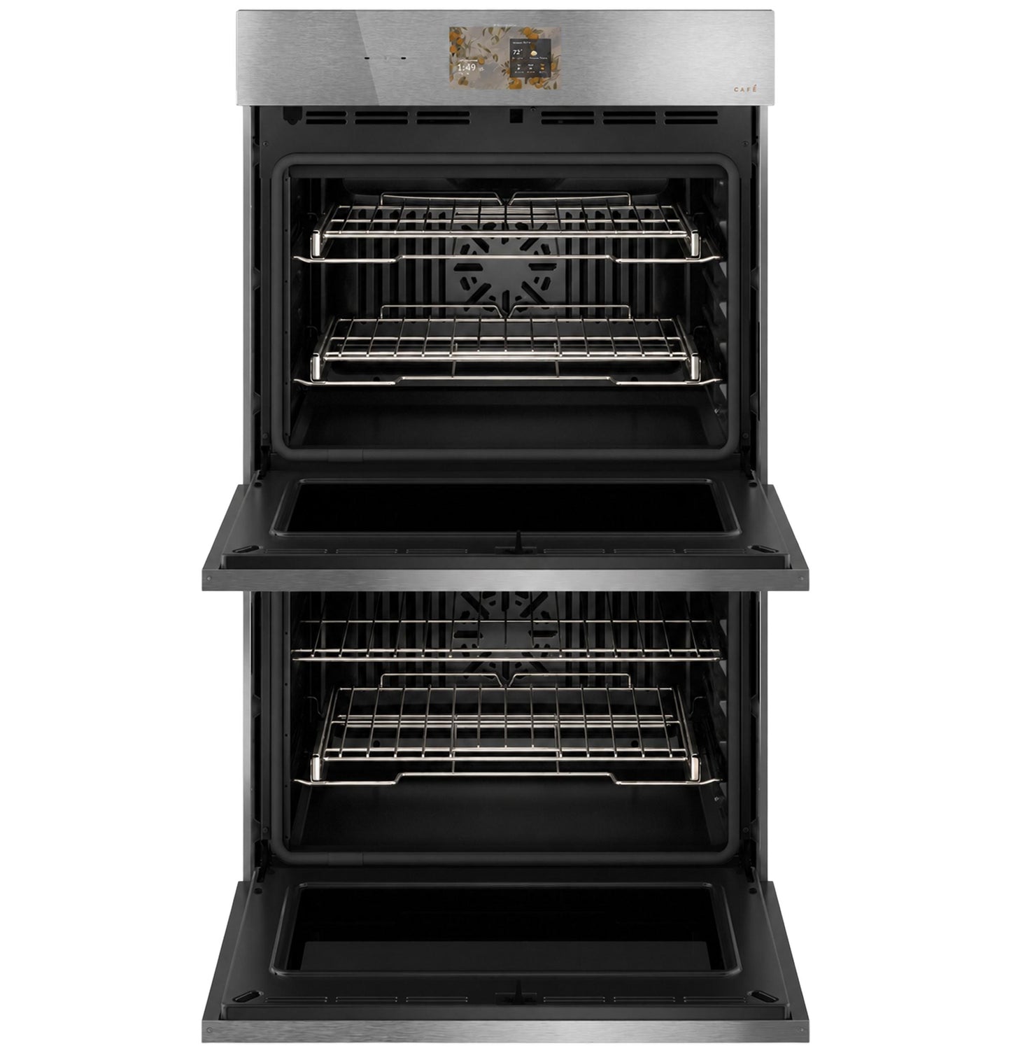 Cafe CTD90DM2ZS5 Café™ 30" Smart Built-In Convection Double Wall Oven In Platinum Glass