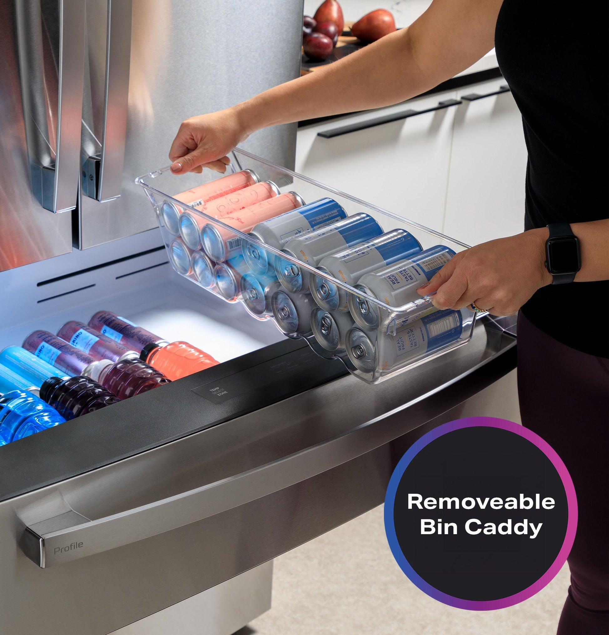 Ge Appliances PXD22BYPFS Ge Profile&#8482; 22.4 Cu. Ft. Smart Counter-Depth Fingerprint Resistant 4-Door French-Door Refrigerator With Door In Door