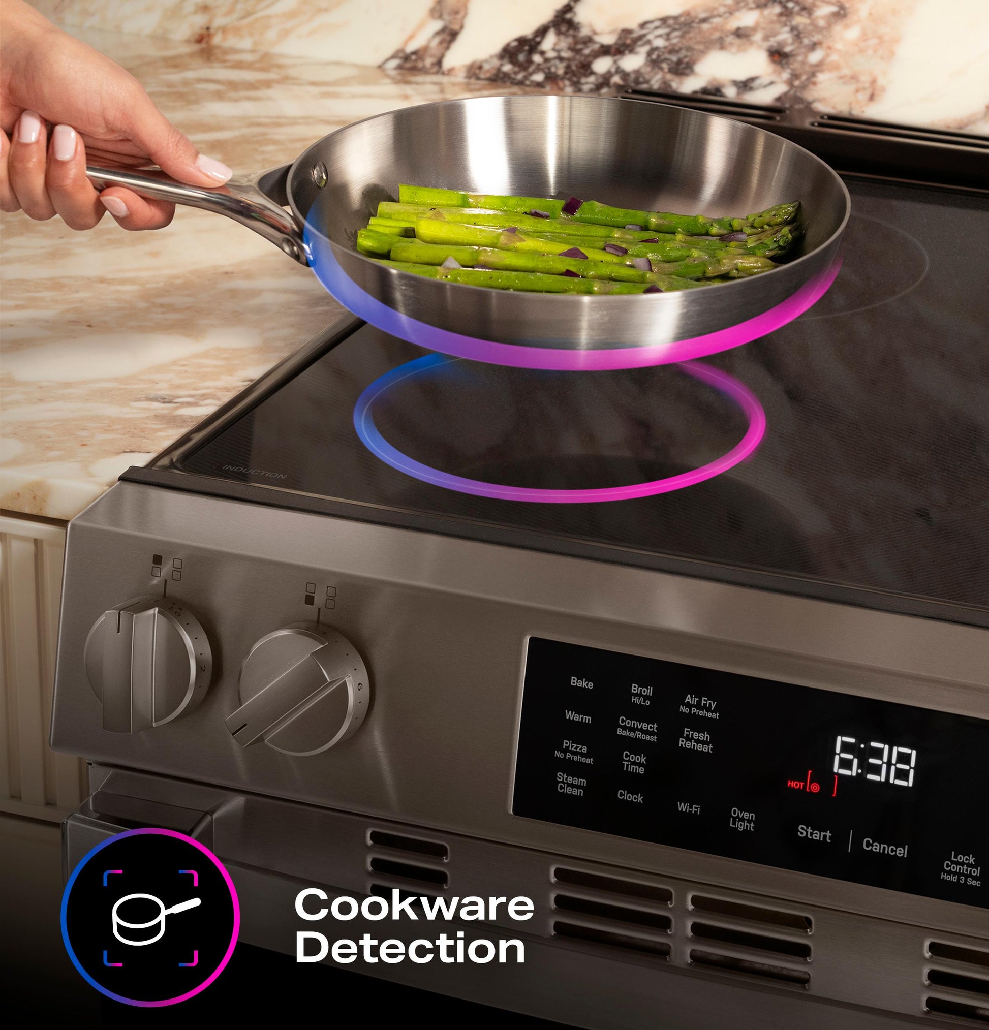 Ge Appliances PHS700AYFS Ge Profile&#8482; Energy Star® 30" Smart Slide-In Induction And Convection Range With No Preheat Air Fry And Easywash&#8482; Oven Tray