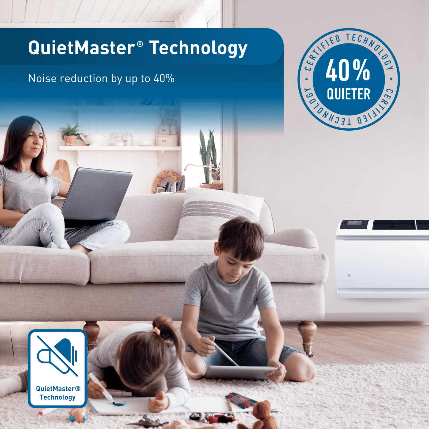 Friedrich WCVT12B30A Friedrich Wallmaster Inverter 12,000 Btu 230V Smart Through-The-Wall Air Conditioner - Cool Only