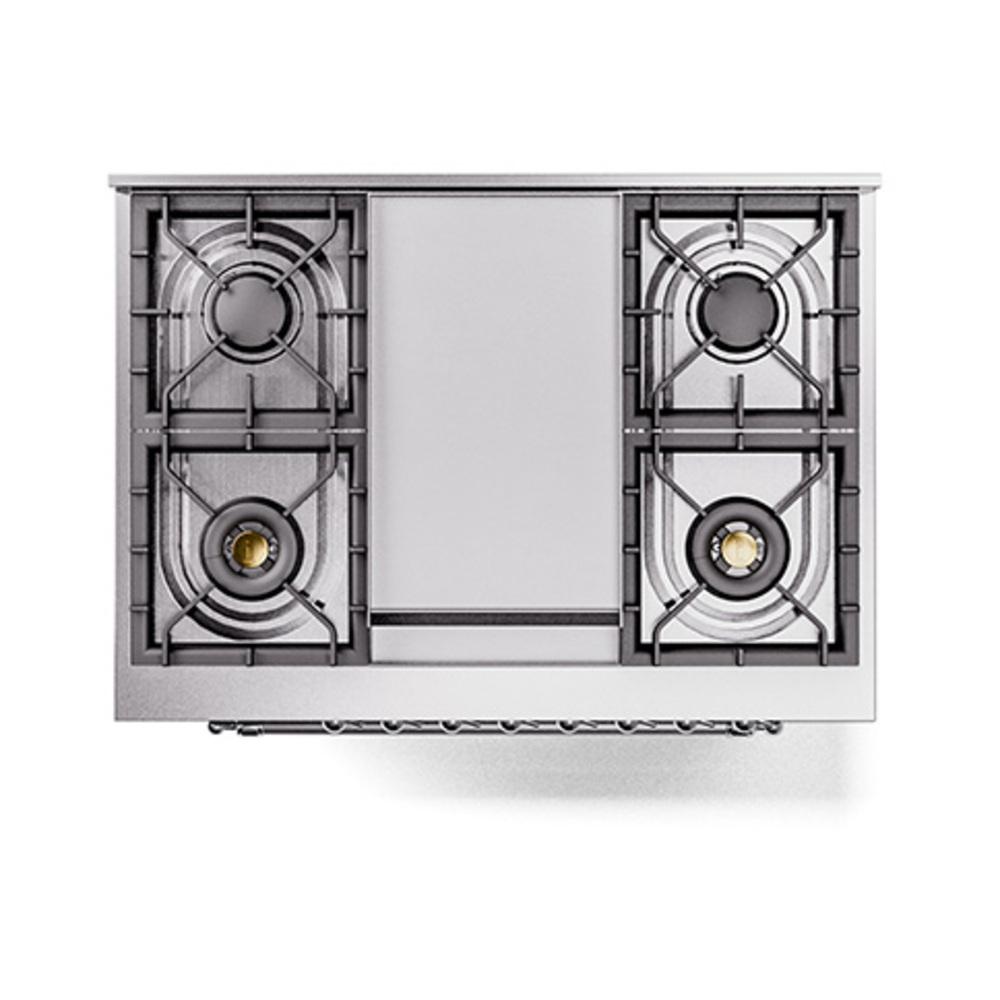 Ilve UN36FNMPEGC Ilve Un36Fnmpegc Nostalgie Ii Noblesse 36" Dual Fuel Range (Natural Gas, Triple Glass Door, Emerald Green, Chrome)