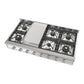 Ilve UHCP48FSSLP Ilve Uhcp48Fsslp Professional Plus Ii 48 Inch Built-In Gas Rangetop With Griddle, In Stainless Steel (Liquid Propane)