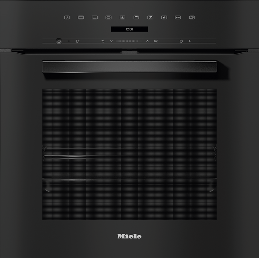 Miele H7263BPOB H 7263 Bp Obsidian Black - 24" Oven With Clear Text Display, Connectivity, And Self Clean.