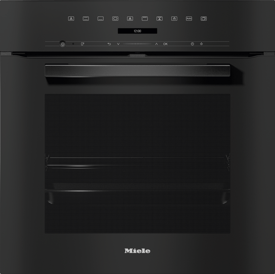 Miele H7263BPOB H 7263 Bp Obsidian Black - 24" Oven With Clear Text Display, Connectivity, And Self Clean.