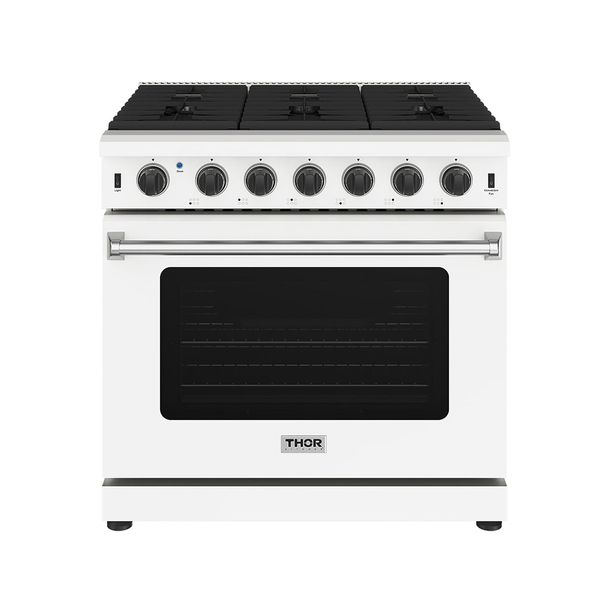 Thor Kitchen LRG3601UWLP 36 Inch Professional Liquid Propane Range In White