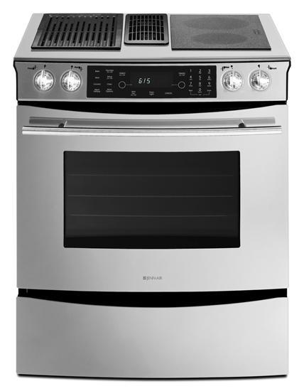 Jennair JES9860BAS Downdraft Slide-In Electric Range
