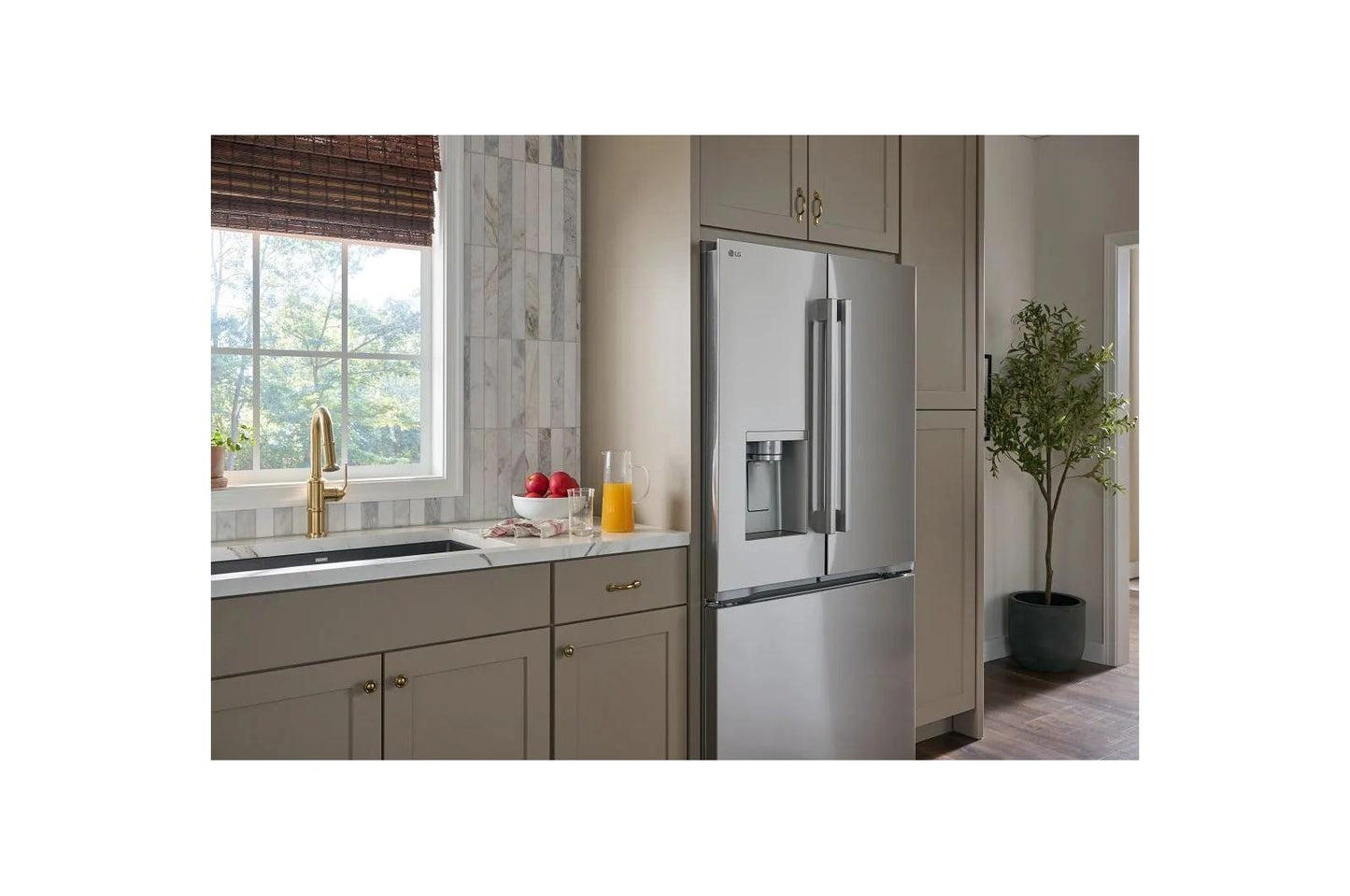 Lg LF24Z6330S 24 Cu. Ft. Counter-Depth Max&#8482; With Zero Clearance&#8482; 3-Door French Door Refrigerator