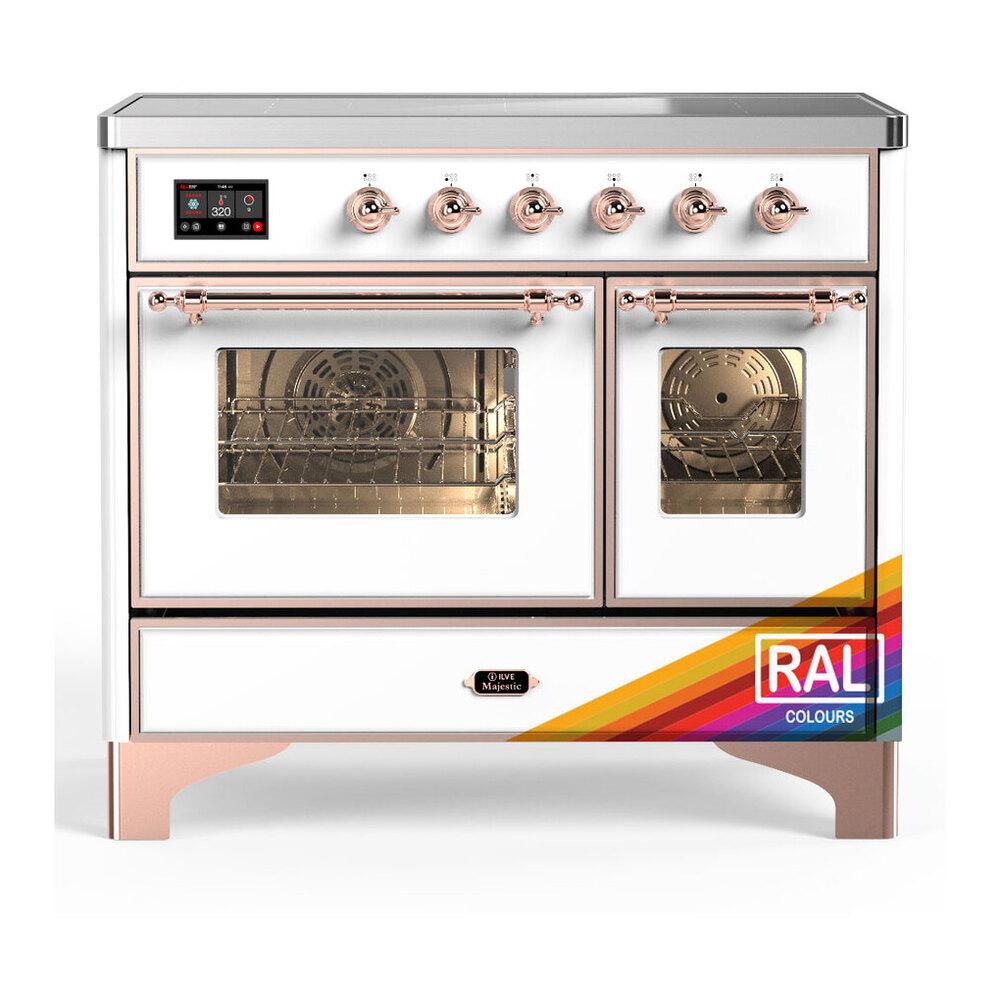 Ilve UMDIB40NR3RAP Ilve Umdib40Nr3Rap Majestic Iii 40 Inch Induction Range With 6 Elements, 3.82 Cu. Ft. Total Oven Capacity (Triple Glass Door, Ral, Copper)