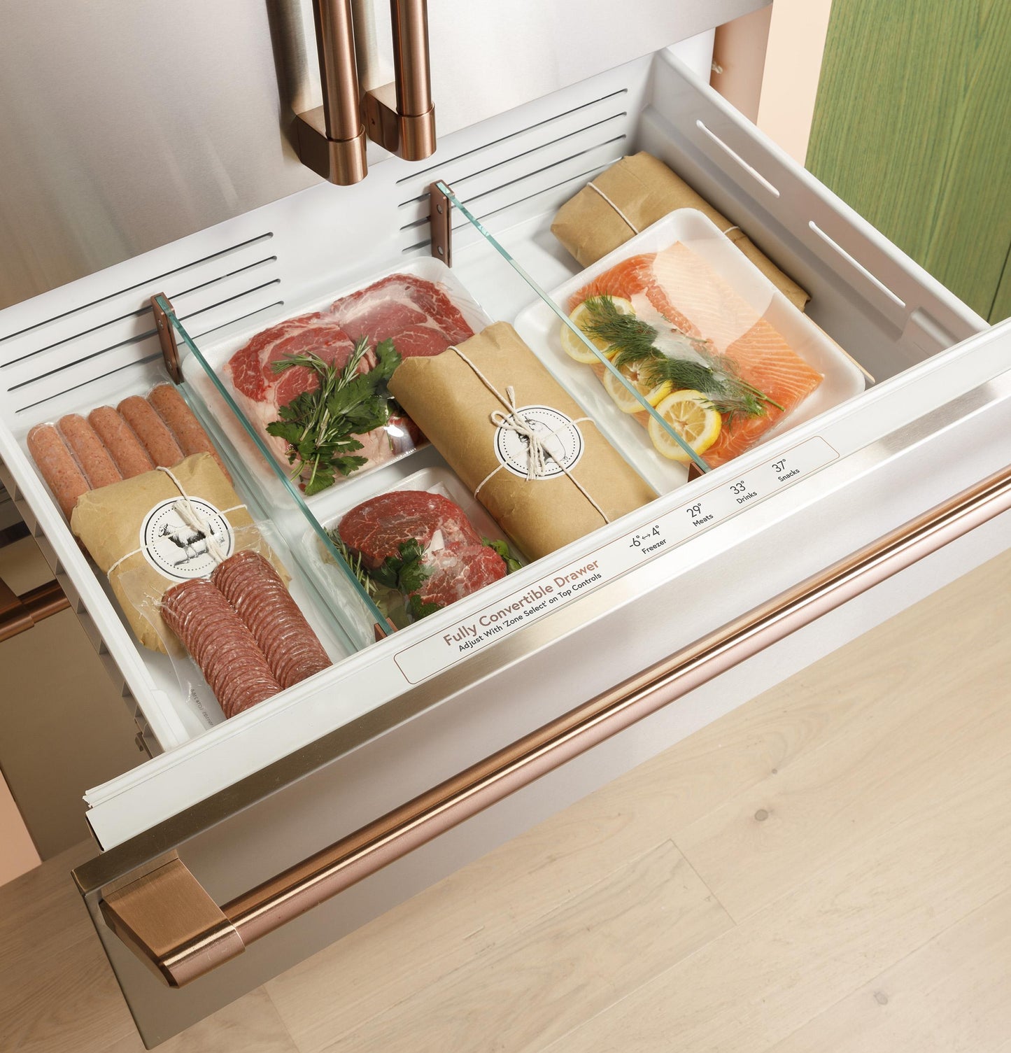 Cafe CIC36RK6ZII Cafe™ 36" Panel-Ready Integrated Bottom-Freezer Refrigerator - Right Swing