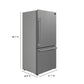 Forno FFFFD178531S Forno Milano Espresso 31-Inch Bottom Freezer Refrigerator, Stainless Steel, 17.2 Cu.Ft Capacity, Right Swing Door, Energy Efficient