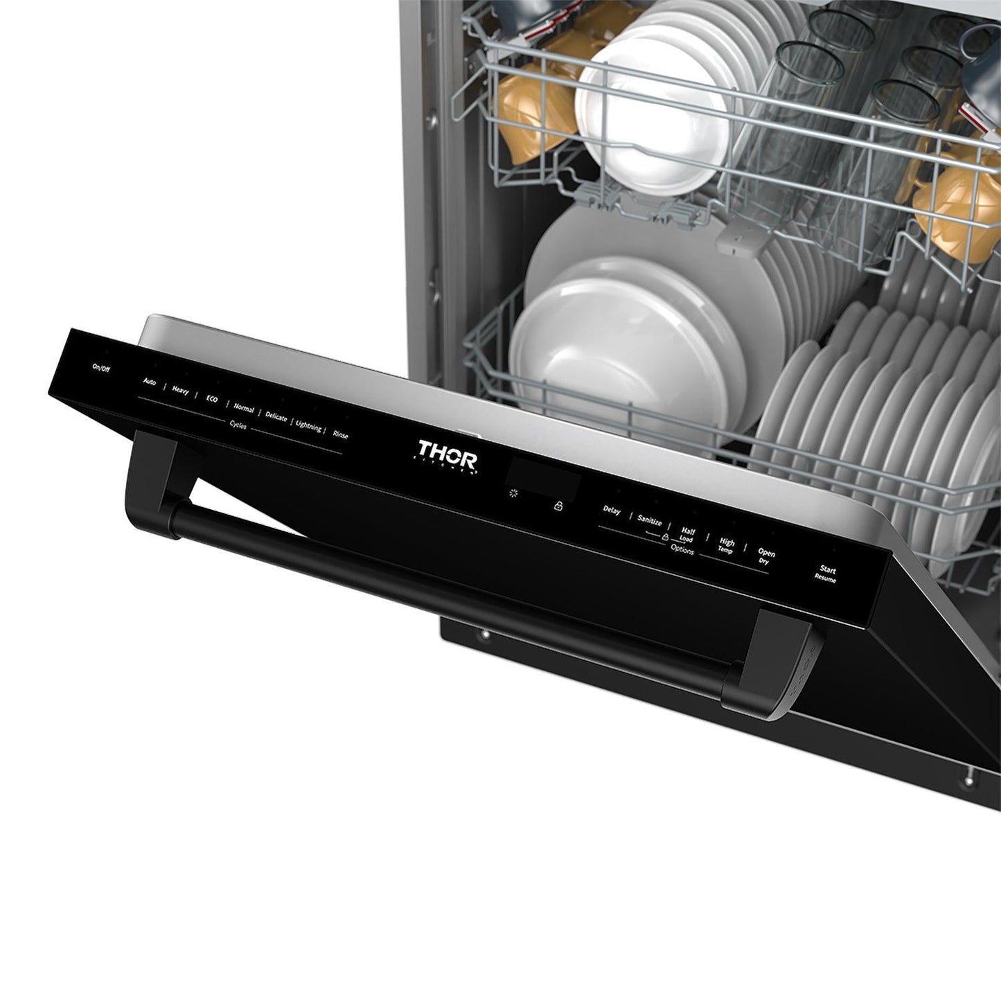 Thor Kitchen TDW24C7B 24 Inch Top Control Built-In Dishwasher In Black
