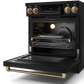 Thor Kitchen RSE30BBRZ 30 Inch Professional Electric Range With Tilt Panel Touch Control In Black/Bronze Gordon Ramsay Series - Rse30B-Brz