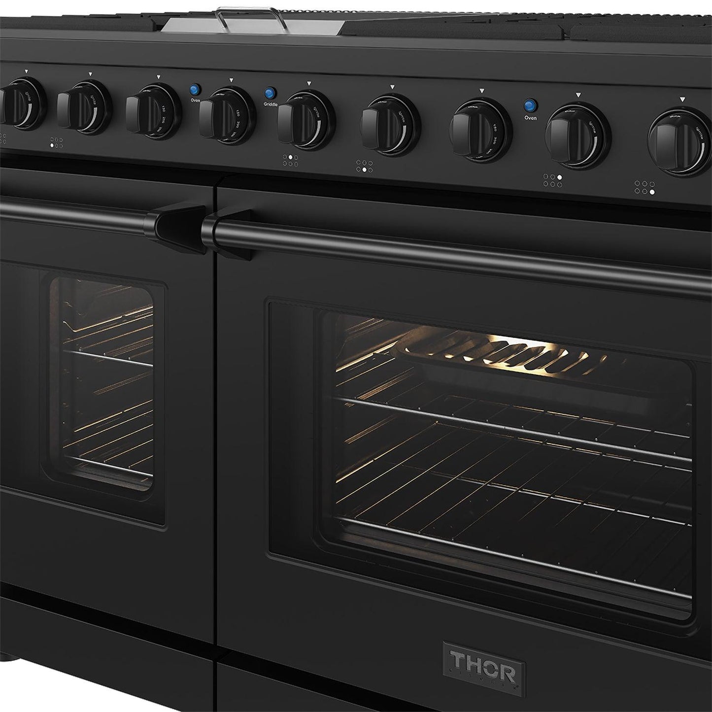 Thor Kitchen LRG4807UB 48 Inch Professional Gas Range In Black