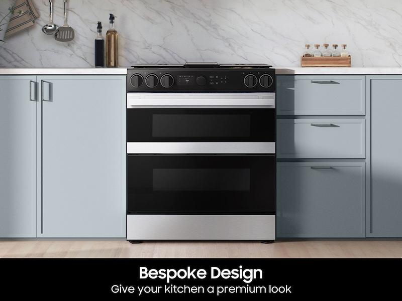 Samsung NSG6DG8550SR Bespoke Smart Slide-In Gas Range 6.0 Cu. Ft. With Flex Duo™ & Illuminated Precision Knobs In Stainless Steel