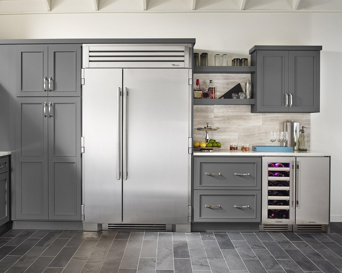 True Caliber TWC24LSGC 24 Inch Undercounter Wine Cabinet - Zone: Single, Door: Stainless Glass - Stainless Steel Finish, Stainless Steel Hardware, Left Hinge
