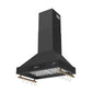 Forno FRHWM550330BLK Forno Venezia 30 Inch Wall-Mounted Range Hood In Black With Touch Controls And Baffle Filters