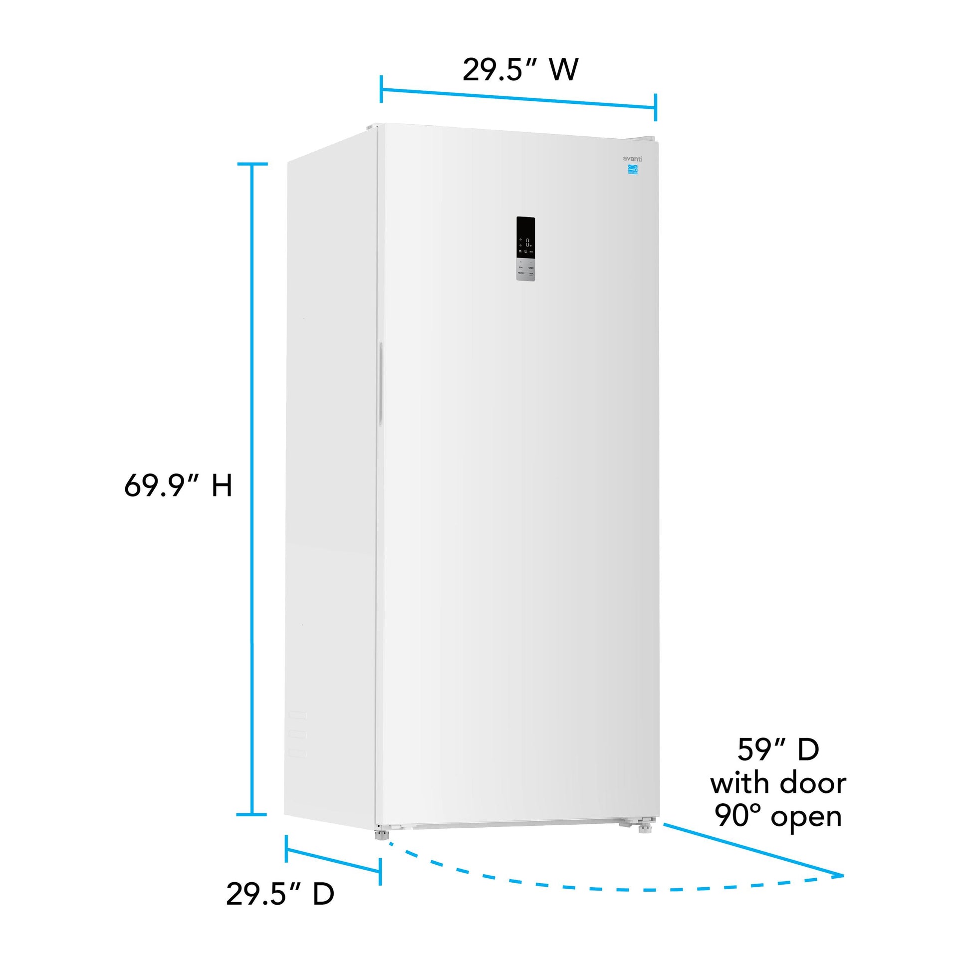 Avanti AV210VFLJM0W Avanti Maxxspace Insulation™ Technology Garage-Ready Frost-Free Convertible Upright Freezer, 21 Cu. Ft., Energy Star, White (Av210Vfljm0W)