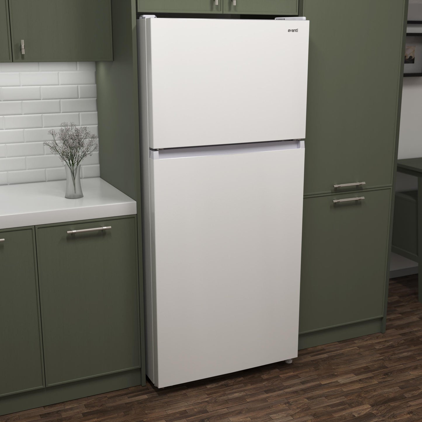 Avanti AVFF18DLJ0W Avanti Frost-Free Apartment Size Garage Ready Refrigerator, 18.0 Cu. Ft. Capacity, In White (Avff18Dlj0W)