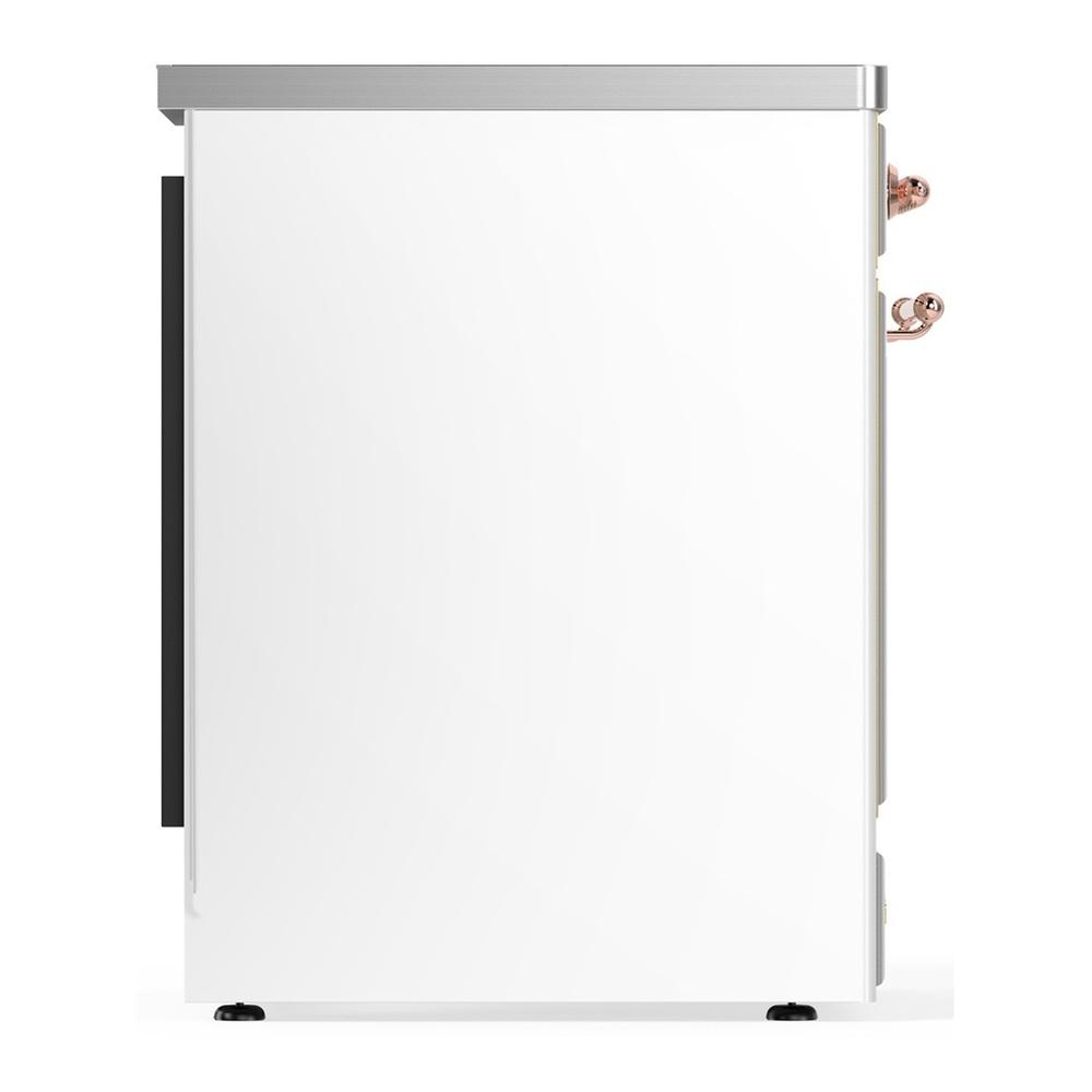Ilve UMIB30QNR3WHP Ilve Umib30Qnr3Whp Majestic Iii 30 Inch Induction Range With 4 Elements, 4 Cu. Ft. Oven Capacity (Solid Door, White, Copper)