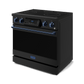 Thor Kitchen RSE36BBLU 36 Inch Professional Electric Range With Tilt Panel Touch Control In Black/Navy Blue Gordon Ramsay Series - Rse36B-Blu