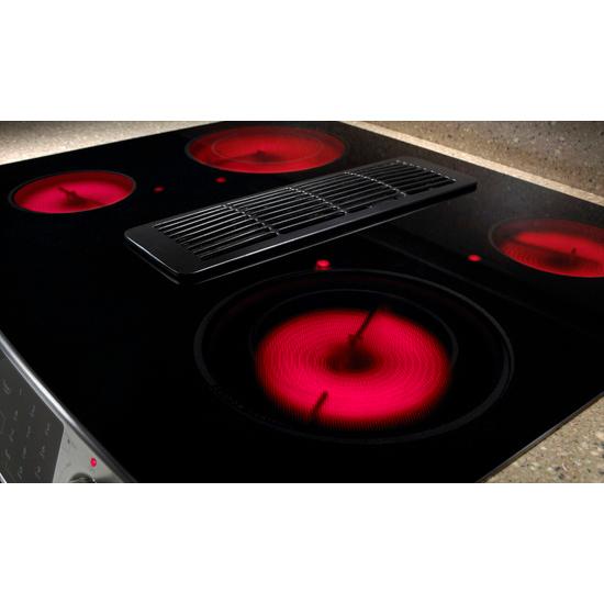 Jennair JES9800CAS Slide-In Electric Downdraft Range With Convection, 30"