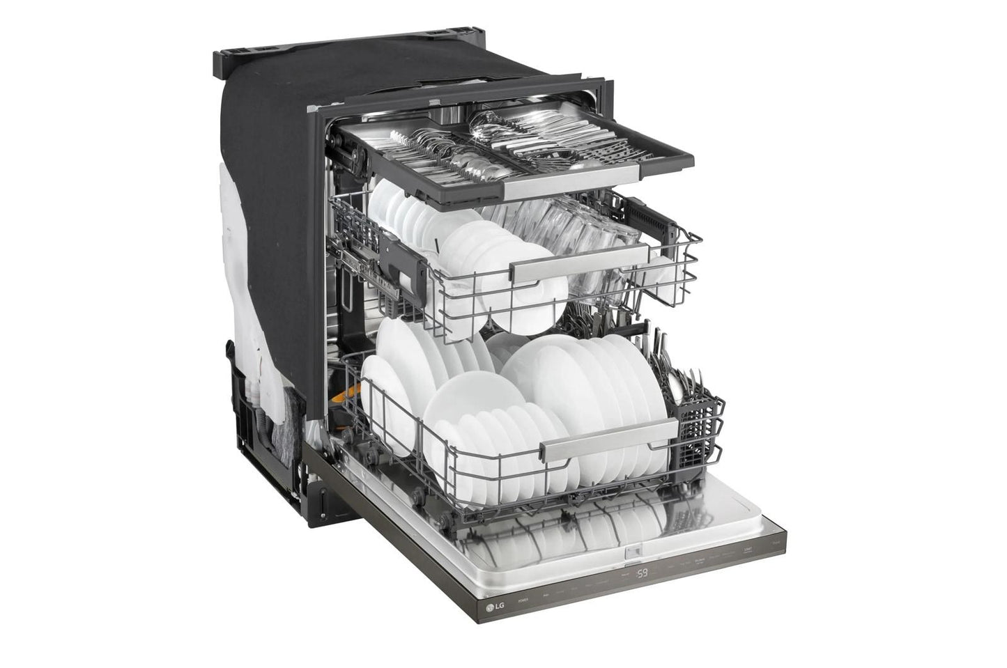 Lg LDNPH753D Smart Flushfit™ Top Control Dishwasher With 1-Hour Wash & Dry, Quadwash® Pro, Truesteam® And Dynamic Heat Dry™ W/Autovent Dry™