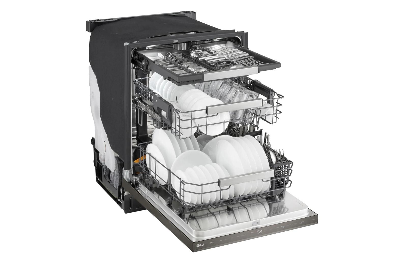 Lg LDNPH753D Smart Flushfit™ Top Control Dishwasher With 1-Hour Wash & Dry, Quadwash® Pro, Truesteam® And Dynamic Heat Dry™ W/Autovent Dry™