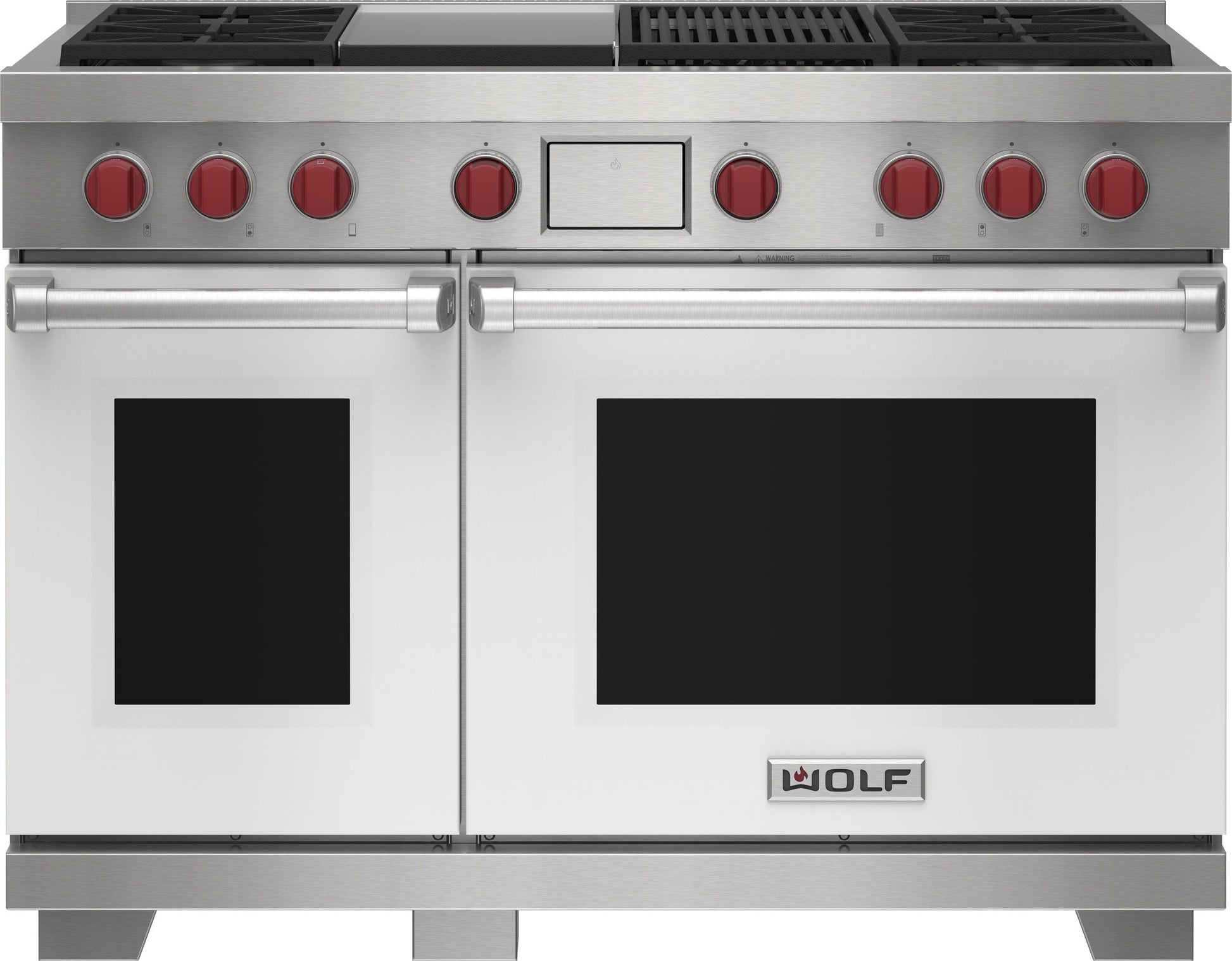 Wolf DF48450CGWHPLP 48" Dual Fuel Range - 4 Burners, Infrared Charbroiler And Infrared Griddle