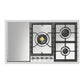 Ilve UHCPT95FNSSCLP Ilve Uhcpt95Fnssclp Nostalgie Ii 36 Inch Built-In Gas Cooktop With Total Black Brass Burners, In Stainless Steel (5 Sealed Burners + Griddle, Liquid Propane, Chrome)