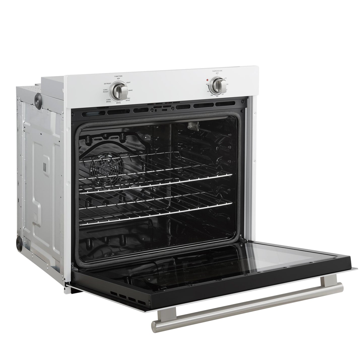 Forno FBOEL137030WHT Forno Vomero 30-Inch Wall Oven, White, 5 Cu.Ft Capacity, 3550 Watts Convection, Mechanical Controls, Manuel Steam Clean