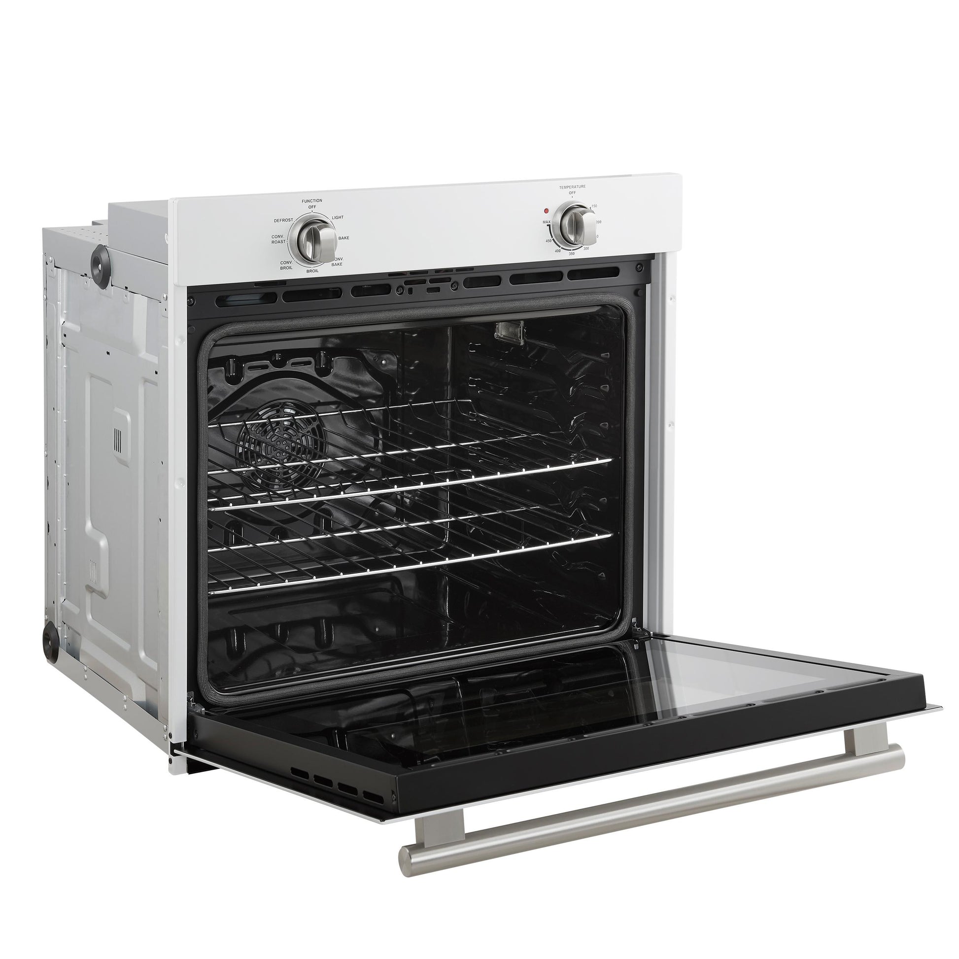Forno FBOEL137030WHT Forno Vomero 30-Inch Wall Oven, White, 5 Cu.Ft Capacity, 3550 Watts Convection, Mechanical Controls, Manuel Steam Clean