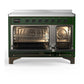 Ilve UMIB48QNR3EGB Ilve Umib48Qnr3Egb Majestic Iii 48 Inch Induction Range With 6 Elements, 5.02 Cu. Ft. Total Oven Capacity (Solid Door, Emerald Green, Burnished)