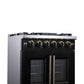 Forno FFSGS646030BLK Forno Capriasca 30-Inch Freestanding French Door Gas Range, 4 Burners, Convection Oven, Energy Efficient