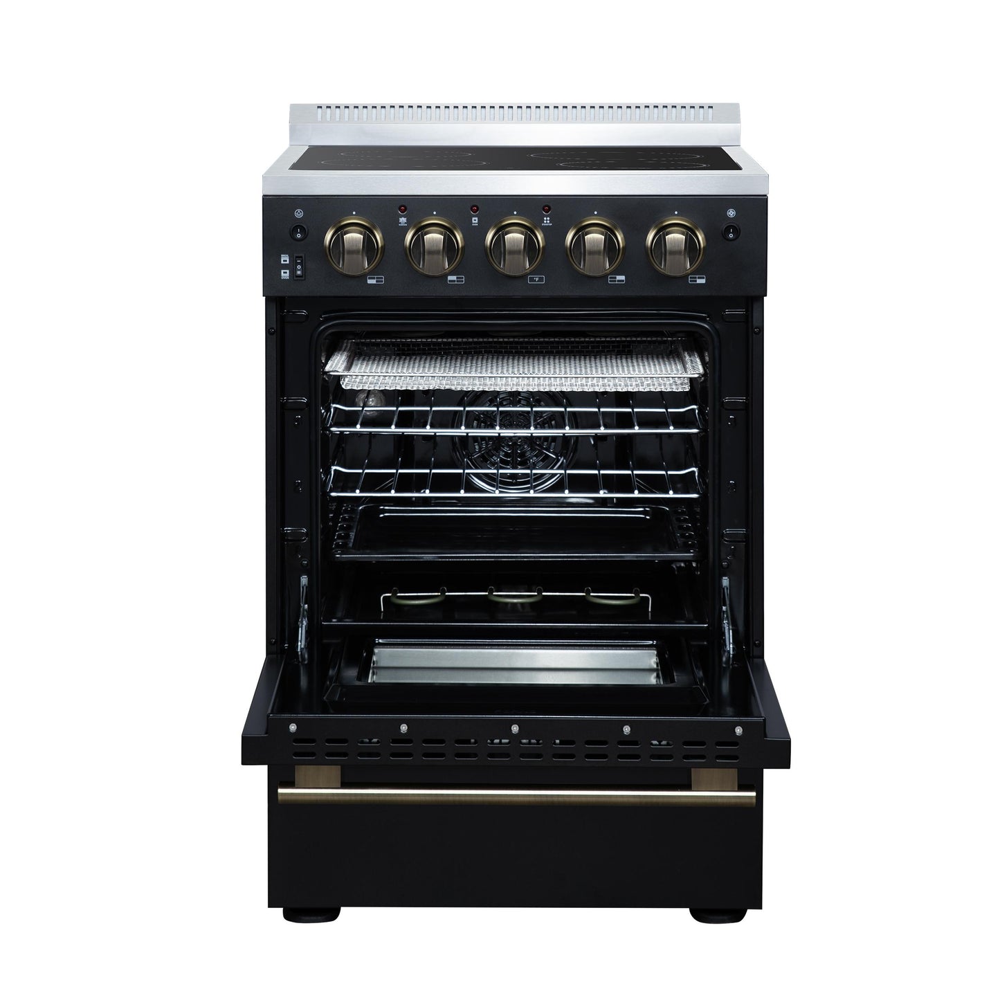 Forno FFSEL606924BLK Forno Loiano 24 Inch Freestanding Electric Range In Black