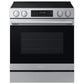 Samsung F1772136238037 Bespoke Kitchen Package With Ai 3-Door French Door Fridge, Slide-In Electric Range, Smart Dishwasher & Over-The-Range Microwave In Stainless Steel