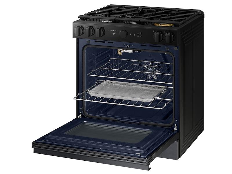 Samsung NSG6DG8500MT Bespoke 6.0 Cu. Ft. Smart Slide-In Gas Range With Air Sous Vide & Air Fry In Matte Black Steel