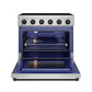 Thor Kitchen RSE36PBLK 36 Inch Professional Electric Range In Stainless Steel/Black Gordon Ramsay Series