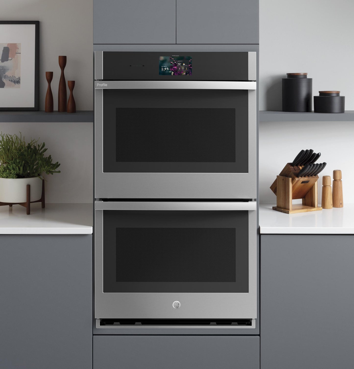Ge Appliances PTD9000SZSS Ge Profile™ 30" Smart Built-In Convection Double Wall Oven With In-Oven Camera And No Preheat Air Fry