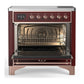Ilve UMIB36NR3BUP Ilve Umib36Nr3Bup Majestic Iii 36 Inch Induction Range With 6 Elements, 3.5 Cu. Ft. Total Oven Capacity (Triple Glass Door, Burgundy, Copper)