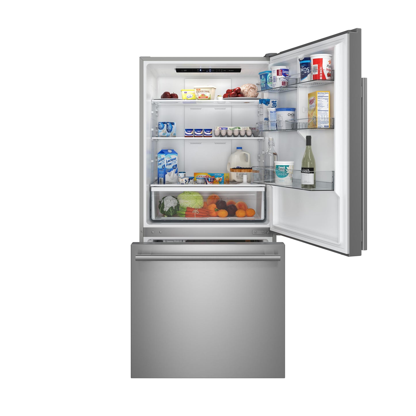 Forno FFFFD178531S Forno Milano Espresso 31-Inch Bottom Freezer Refrigerator, Stainless Steel, 17.2 Cu.Ft Capacity, Right Swing Door, Energy Efficient